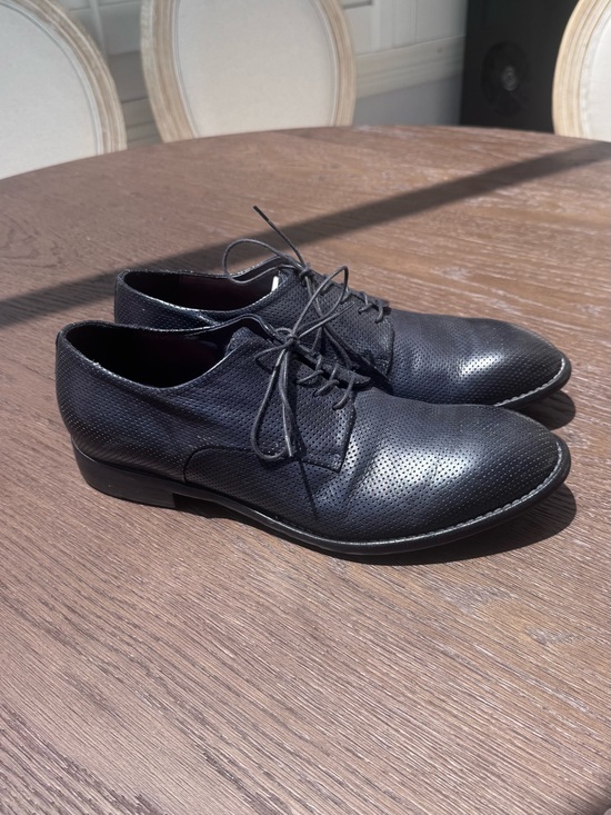 Classic handmade all leather  Perforated Derby Shoes size 10 or 10.5 main image 11